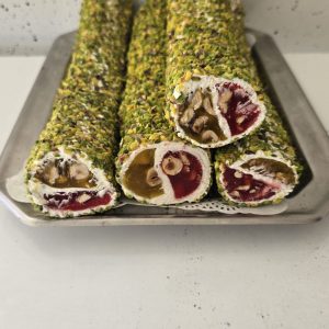 Turks fruit met pistachenoten, granaatappel & citroen