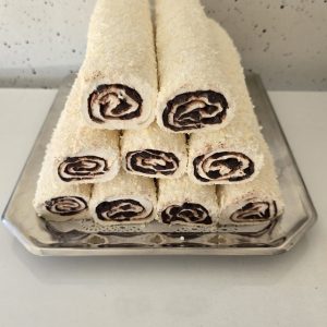 Turks fruit met kokos en chocolade